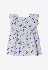 Bonpoint Baby Girls Lulu Cherry Print Dress Light Blue S04XDRW00025-BCO/O_BONPO-210A