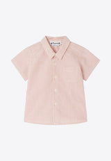 Bonpoint Babies Fredy Striped Button-Up Shirt Pink S04YSHW00011-ACO/O_BONPO-250A