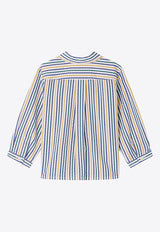 Bonpoint Baby Boys Malo Striped Long-Sleeved Shirt Blue S04YSHW0014-ACO/O_BONPO-273