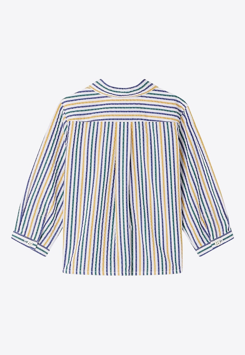 Bonpoint Baby Boys Malo Striped Long-Sleeved Shirt Blue S04YSHW0014-BCO/O_BONPO-273