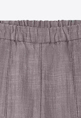 Bonpoint Boys Thursday Logo Embroidered Pants Gray S04ZPAW00001-BCO/O_BONPO-096