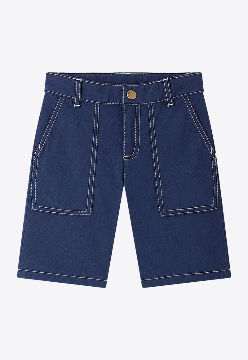 Bonpoint Boys Elzo Loose Shorts Blue S05BBEW00013-BCO/Q_BONPO-015