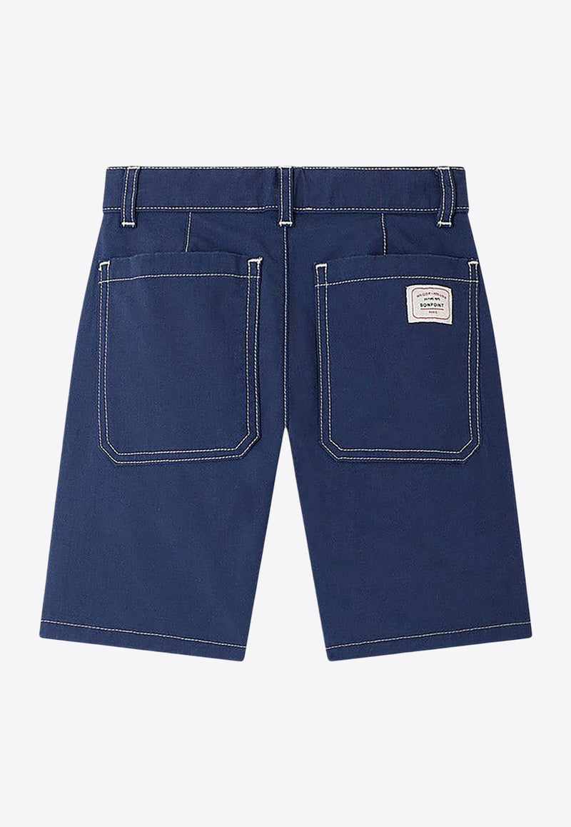 Bonpoint Boys Elzo Loose Shorts Blue S05BBEW00013-BCO/Q_BONPO-015