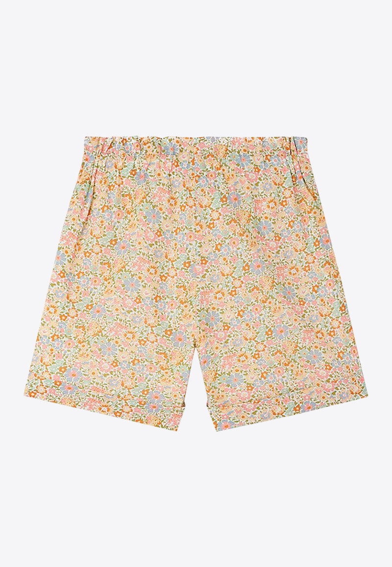 Bonpoint Girls Elmie Floral Print Shorts Pink S05GBEW00009-ACO/Q_BONPO-525C
