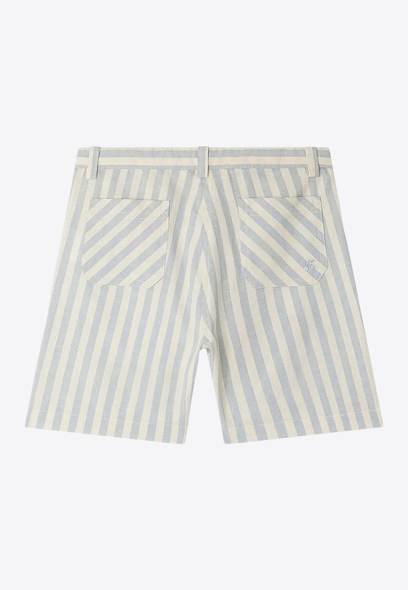Bonpoint Girls Elista Striped Shorts Light Blue S05GBEW00011-ACO/Q_BONPO-210