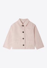 Bonpoint Girls Edith Linen-Blend Jacket Pink S05GJAW00001CO/Q_BONPO-023B