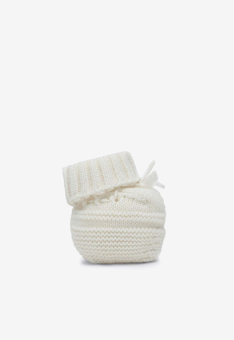Bonpoint Babies Crochet Knit Wool Socks White S05PACK00002WO/Q_BONPO-003