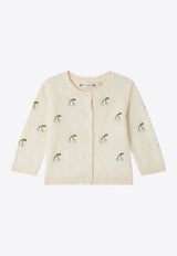 Bonpoint Babies Fayana Cherry Embroidered Cardigan White S05XCAK00009-ACO/Q_BONPO-104