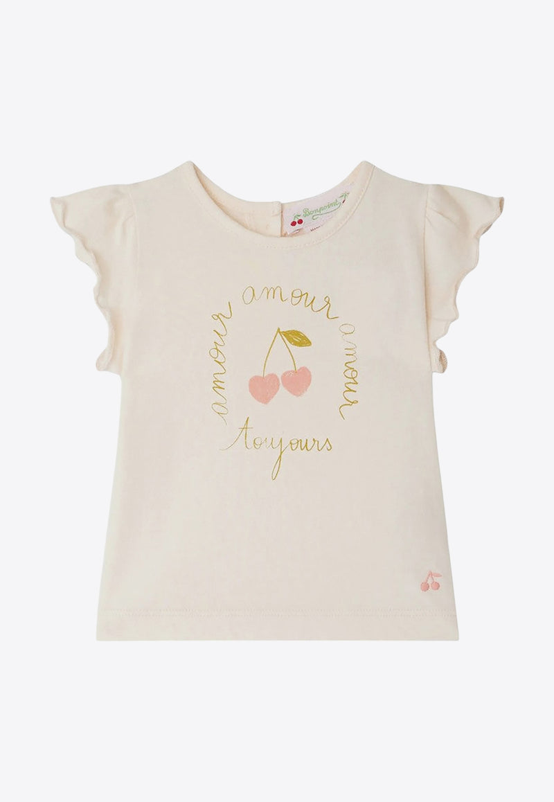 Bonpoint Babies Elma Cherry Print Blouse Pink S05XTSK00009-ACO/Q_BONPO-125