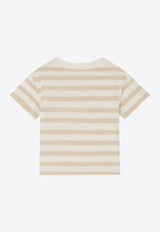Bonpoint Babies Gaye Striped T-shirt Beige S05YTSK00007-ACO/Q_BONPO-260