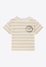 Bonpoint Babies Gaye Striped T-shirt Beige S05YTSK00007-BCO/Q_BONPO-260