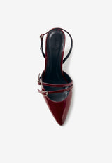 ALOHAS Joelle 75 Patent Leather Slingback Pumps Burgundy S100441-01_BURGUNDY