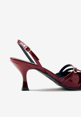 ALOHAS Joelle 75 Patent Leather Slingback Pumps Burgundy S100441-01_BURGUNDY