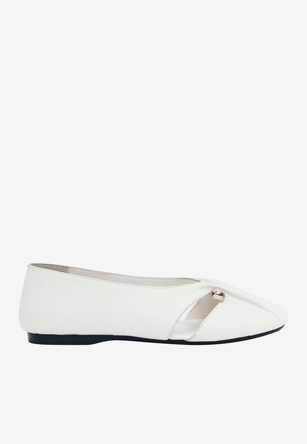 ALOHAS Ravena Leather Ballet Flats White S100784-03_WHITE