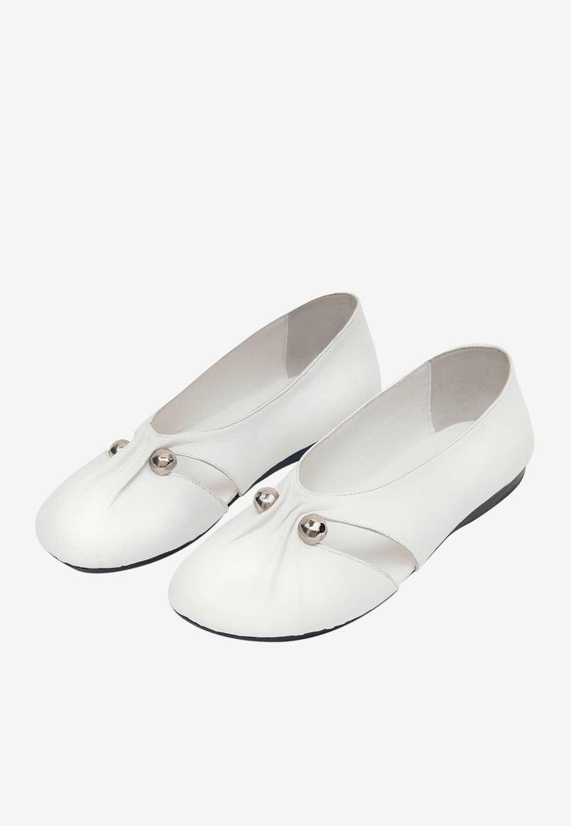 ALOHAS Ravena Leather Ballet Flats White S100784-03_WHITE