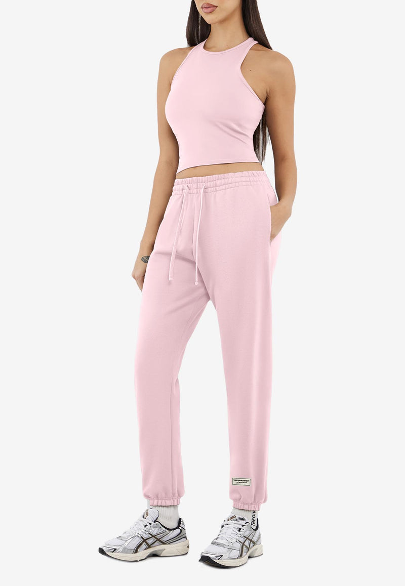 The Giving Movement Logo Patch Track Pants Pink S113R_PINK