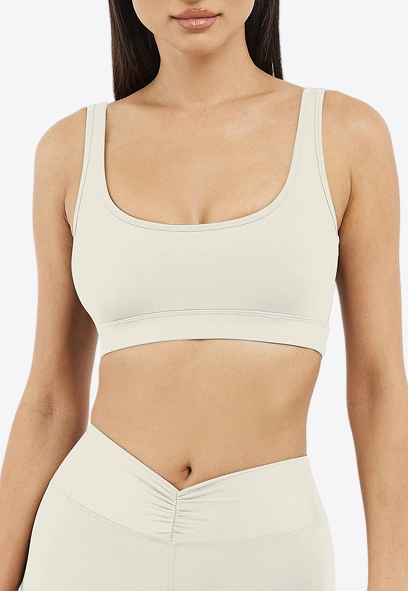 The Giving Movement Strappy-Back Sports Bra Ivory S1197_IVORY