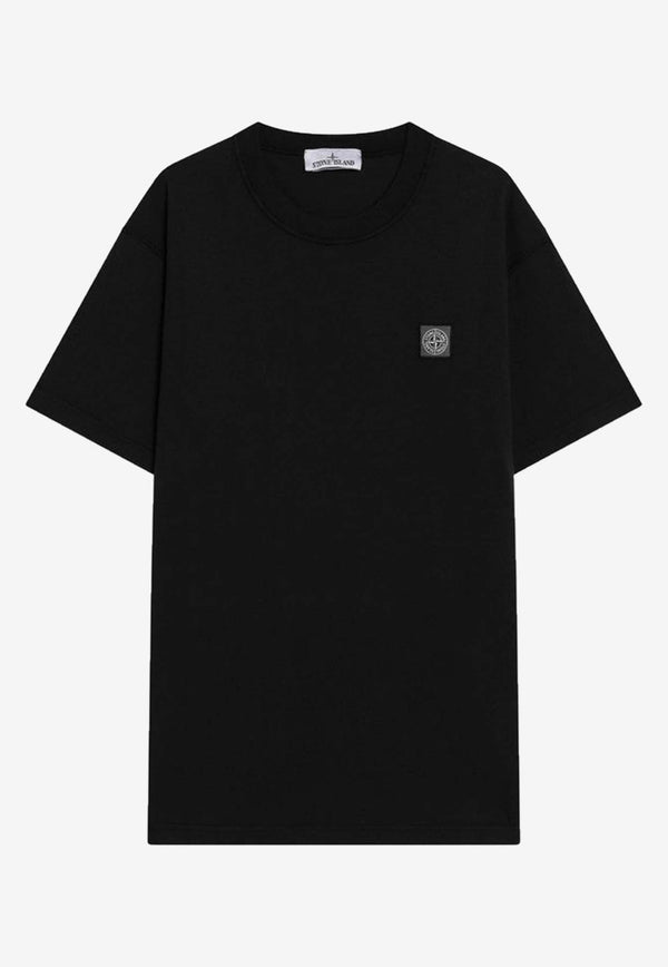 Stone Island Compass Patch Crewneck T-shirt Black S152100029S0057/R_STONE-V0029