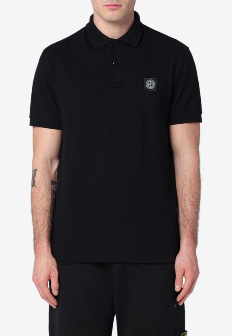 Stone Island Logo Patch Polo T-shirt Black S1522002SCS0017/Q_STONE-V0029