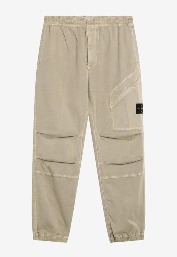 Stone Island Logo Cargo Pants Beige S153100036S00L1/R_STONE-V019A