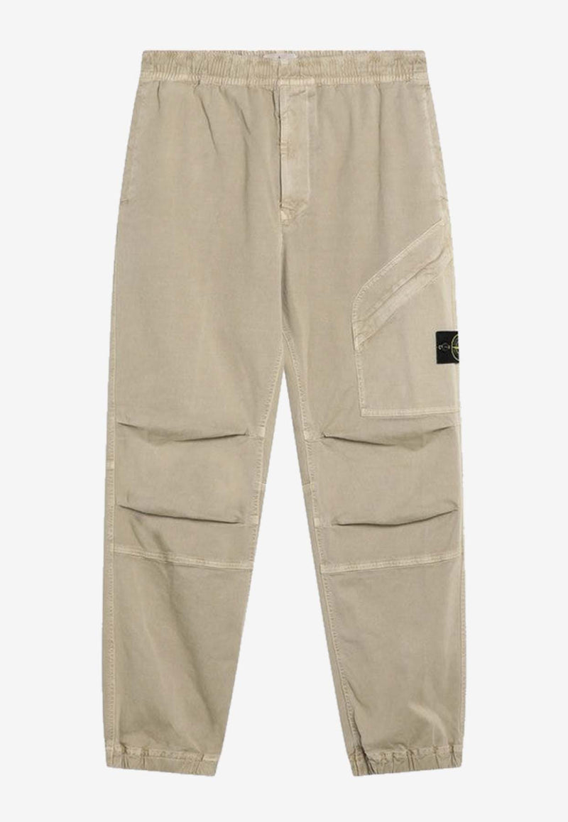 Stone Island Logo Cargo Pants Beige S153100036S00L1/R_STONE-V019A