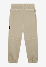 Stone Island Logo Cargo Pants Beige S153100036S00L1/R_STONE-V019A