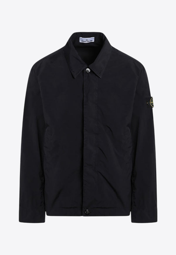 Stone Island Logo Patch Buttoned Jacket Navy S154100025S0042/Q_STONE-V0020