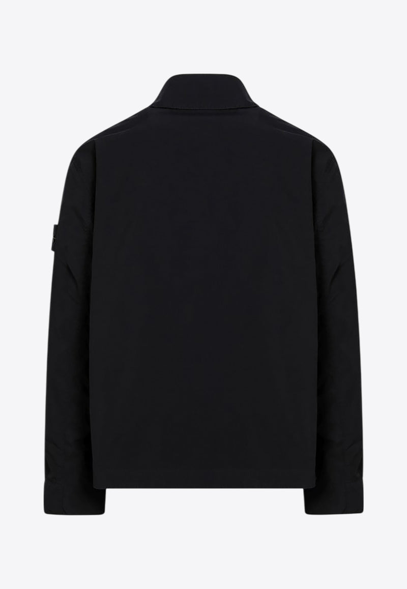 Stone Island Logo Patch Buttoned Jacket Navy S154100025S0042/Q_STONE-V0020