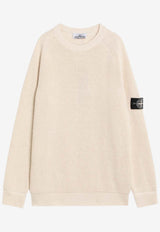 Stone Island Compass Patch Knitted Sweater Ivory S155100012S00TA/R_STONE-V0093