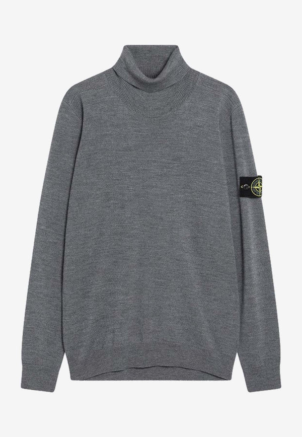 Stone Island Ribbed Turtleneck Sweater  Gray S155100025S00C4/R_STONE-V0M67