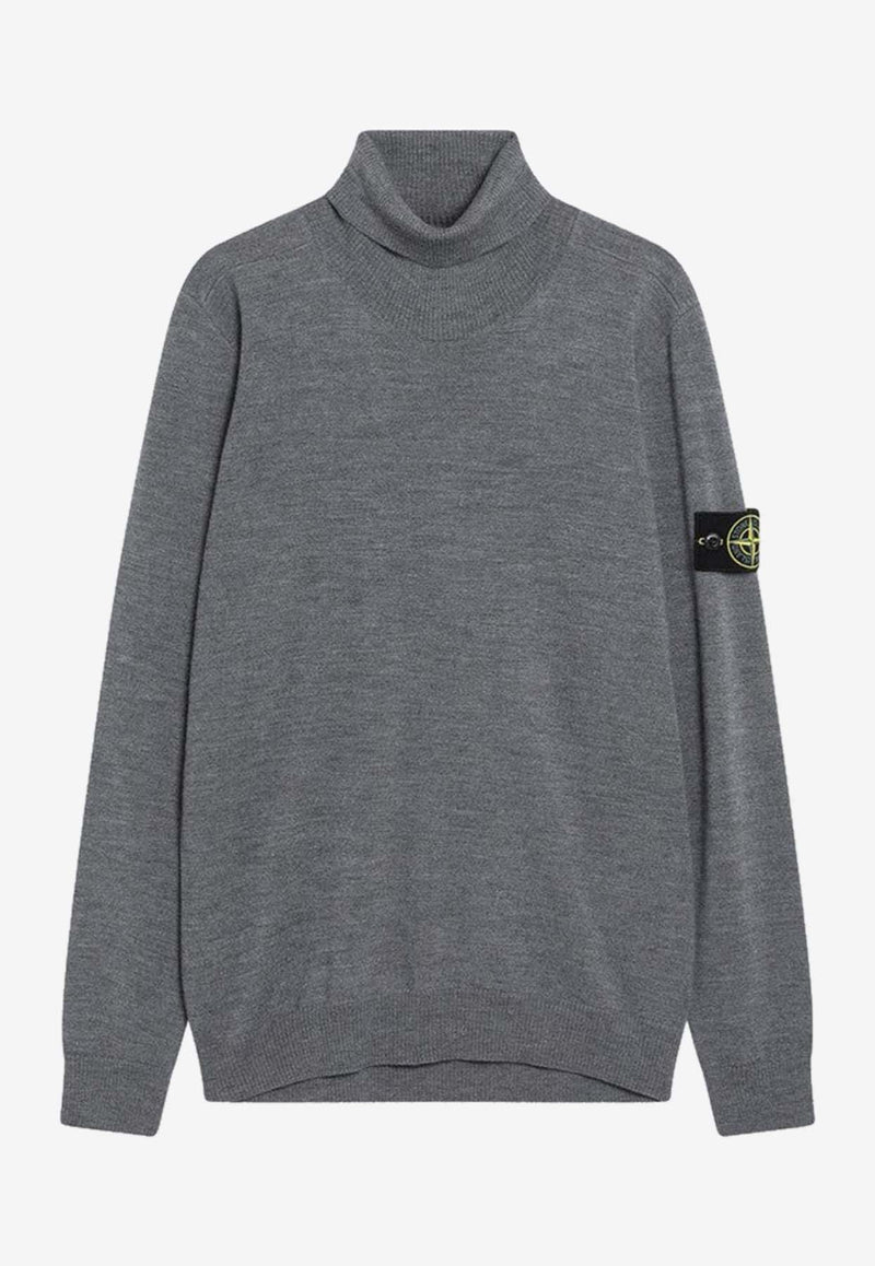 Stone Island Ribbed Turtleneck Sweater  Gray S155100025S00C4/R_STONE-V0M67