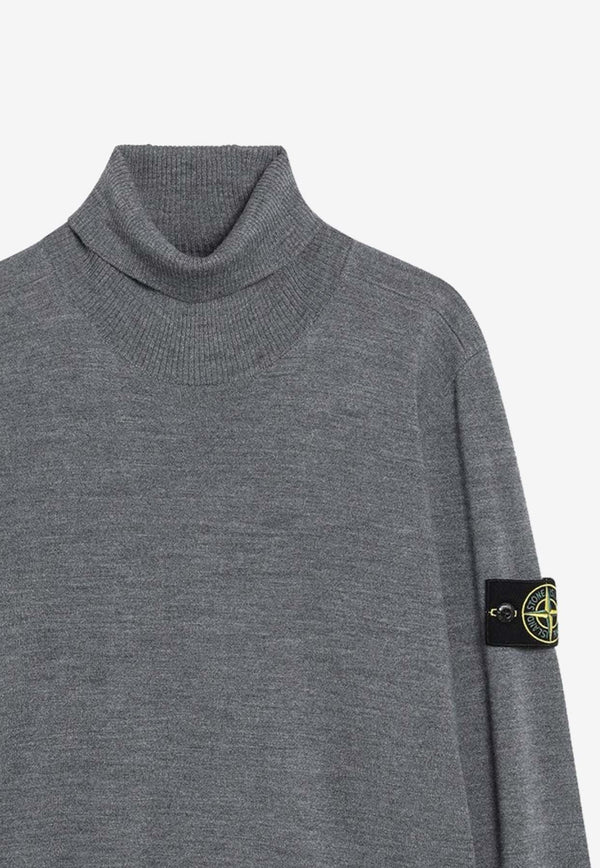 Stone Island Ribbed Turtleneck Sweater  Gray S155100025S00C4/R_STONE-V0M67