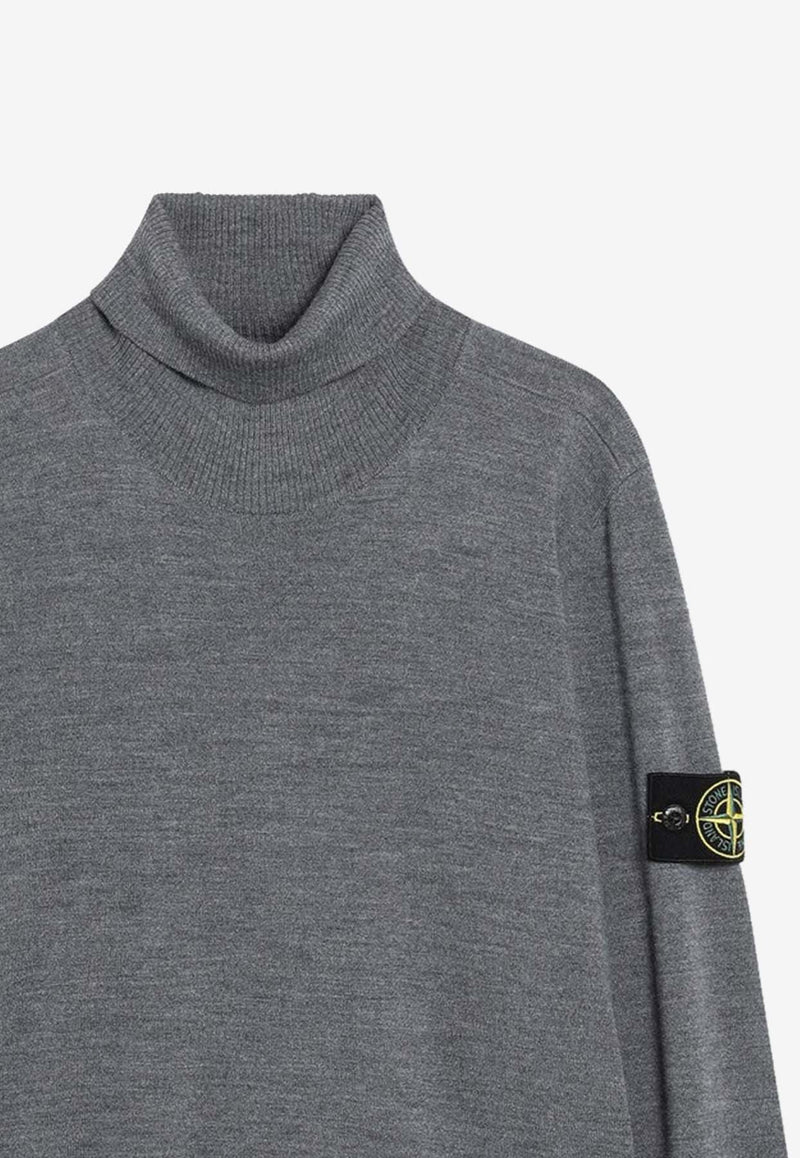 Stone Island Ribbed Turtleneck Sweater  Gray S155100025S00C4/R_STONE-V0M67