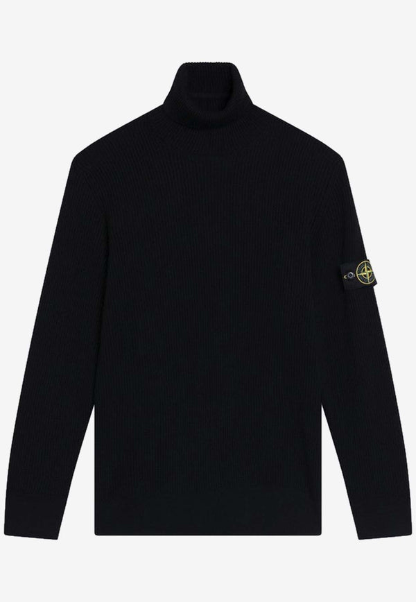 Stone Island Ribbed Turtleneck Sweater  Black S155100052S00C2/R_STONE-V0029