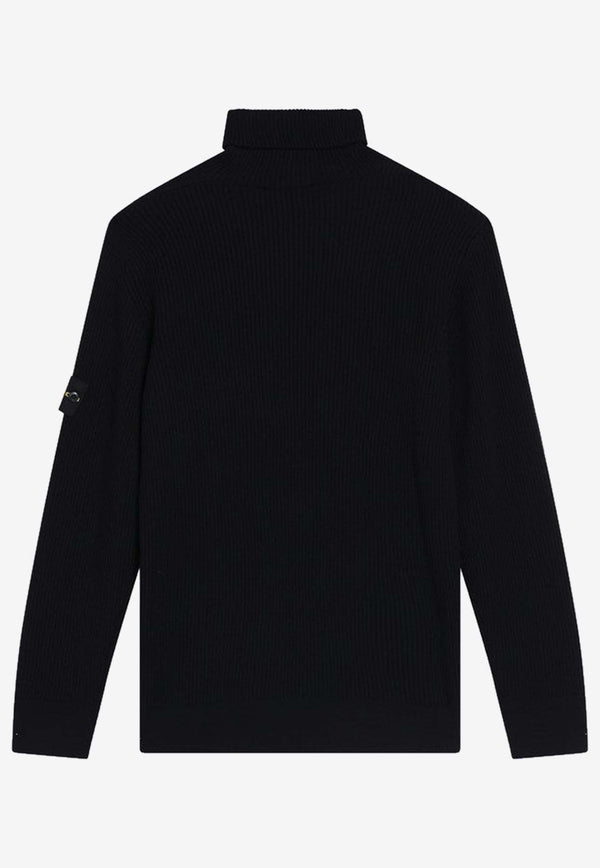 Stone Island Ribbed Turtleneck Sweater  Black S155100052S00C2/R_STONE-V0029