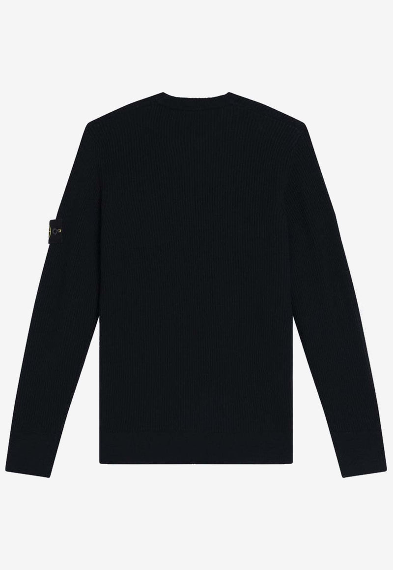 Stone Island Logo Wool Sweater Navy S155100053S00C2/R_STONE-V0020