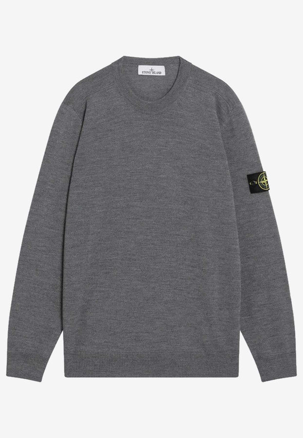 Stone Island Ribbed Wool Sweater  Gray S155100071S00C4/R_STONE-V0M67