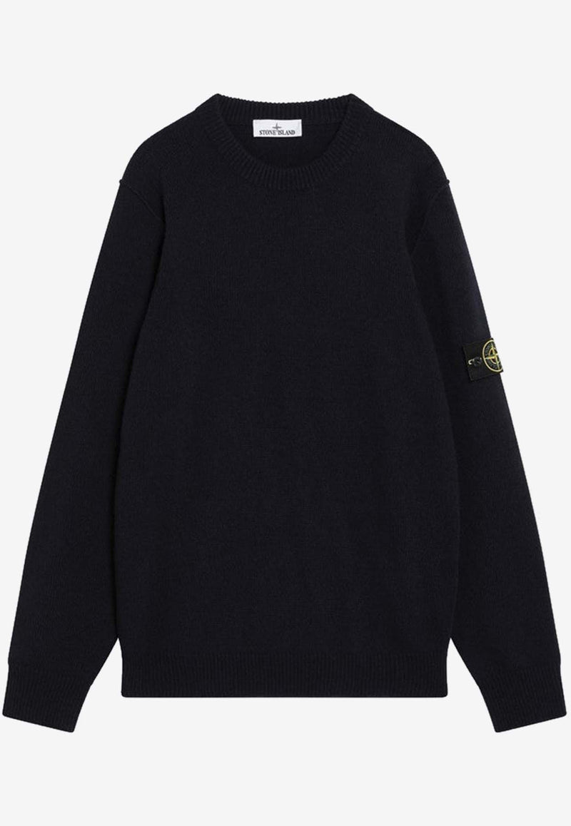Stone Island Compass Patch Knitted Sweater Navy S155100072S00A3/R_STONE-V0020