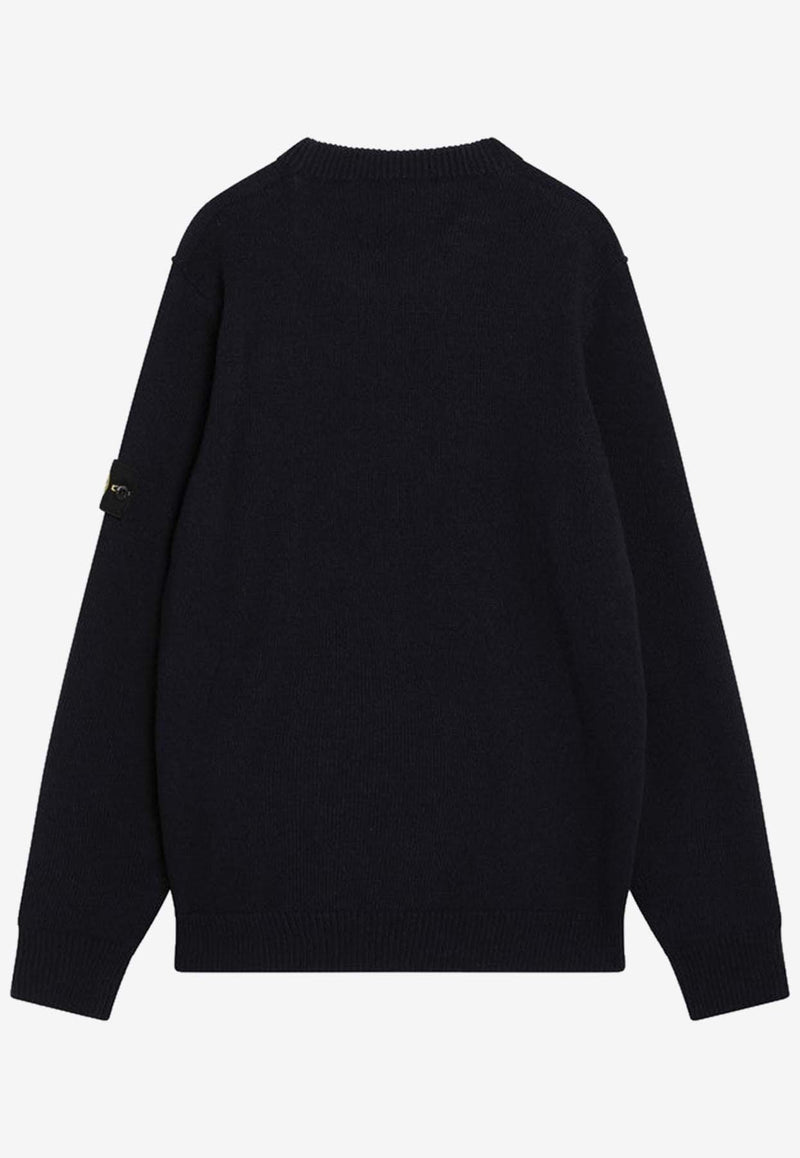 Stone Island Compass Patch Knitted Sweater Navy S155100072S00A3/R_STONE-V0020