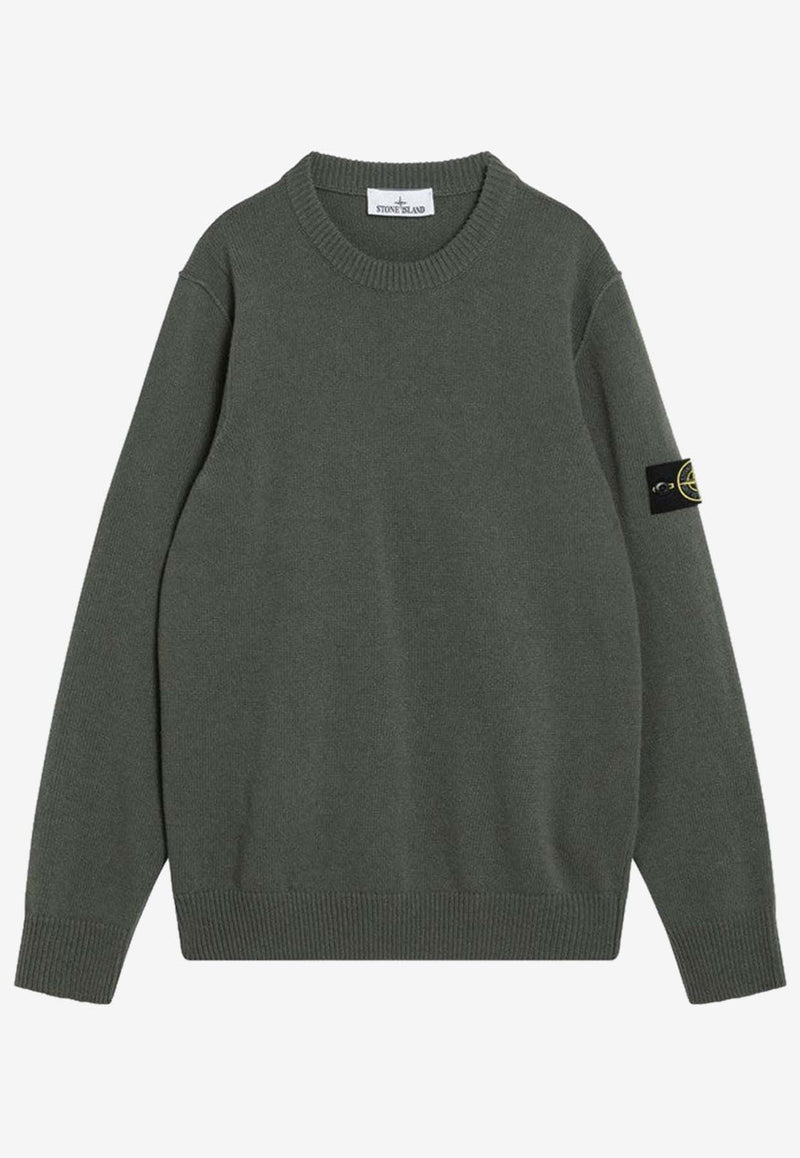 Stone Island Compass Patch Knitted Sweater Green S155100072S00A3/R_STONE-V0054