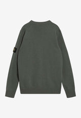 Stone Island Compass Patch Knitted Sweater Green S155100072S00A3/R_STONE-V0054