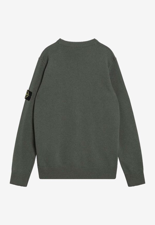 Stone Island Compass Patch Knitted Sweater Green S155100072S00A3/R_STONE-V0054
