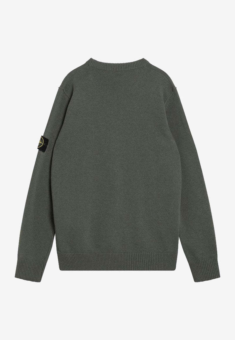 Stone Island Compass Patch Knitted Sweater Green S155100072S00A3/R_STONE-V0054