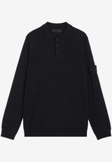 Stone Island Wool Polo Sweater  Blue S155100076S00FC/R_STONE-V0020