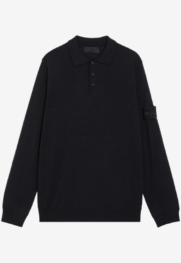 Stone Island Wool Polo Sweater  Blue S155100076S00FC/R_STONE-V0020