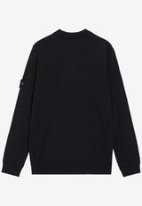 Stone Island Wool Polo Sweater  Blue S155100076S00FC/R_STONE-V0020