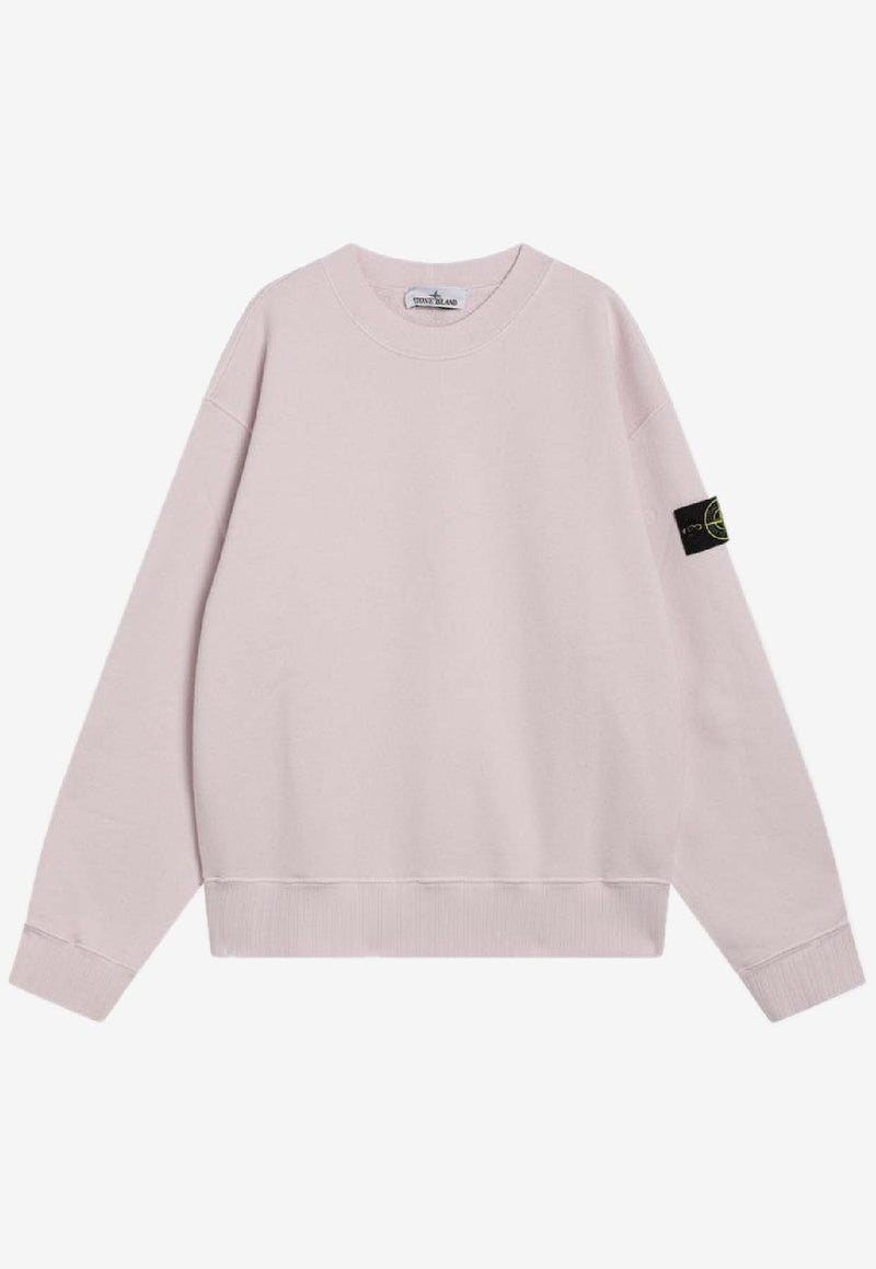 Stone Island Oversized Crewneck Sweatshirt  Pink S156100021S0210/R_STONE-V0080