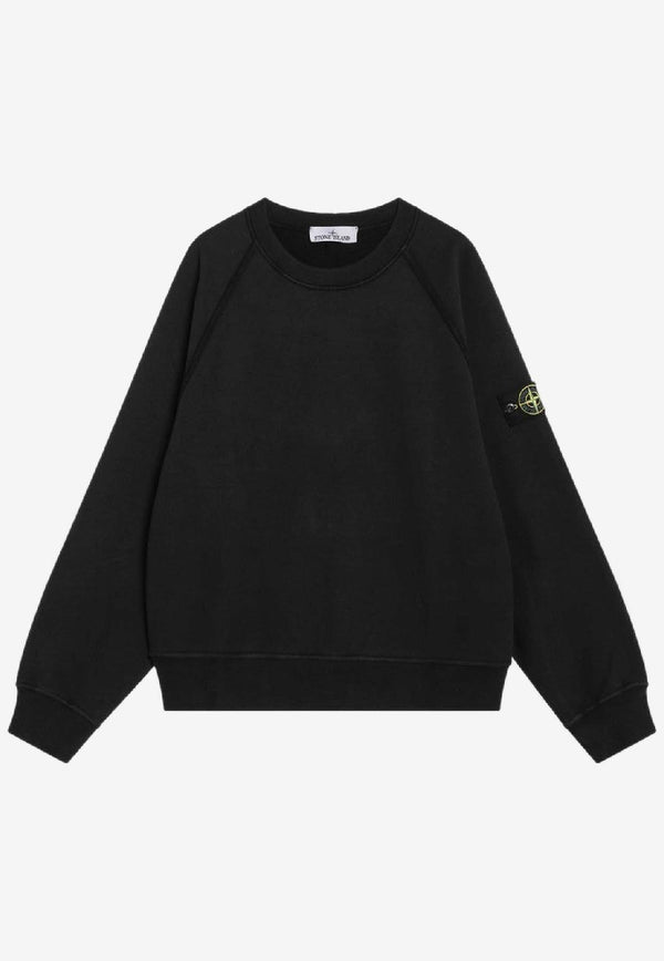 Stone Island Oversized Crewneck Sweatshirt  Black S156100022S0A20/R_STONE-V0029