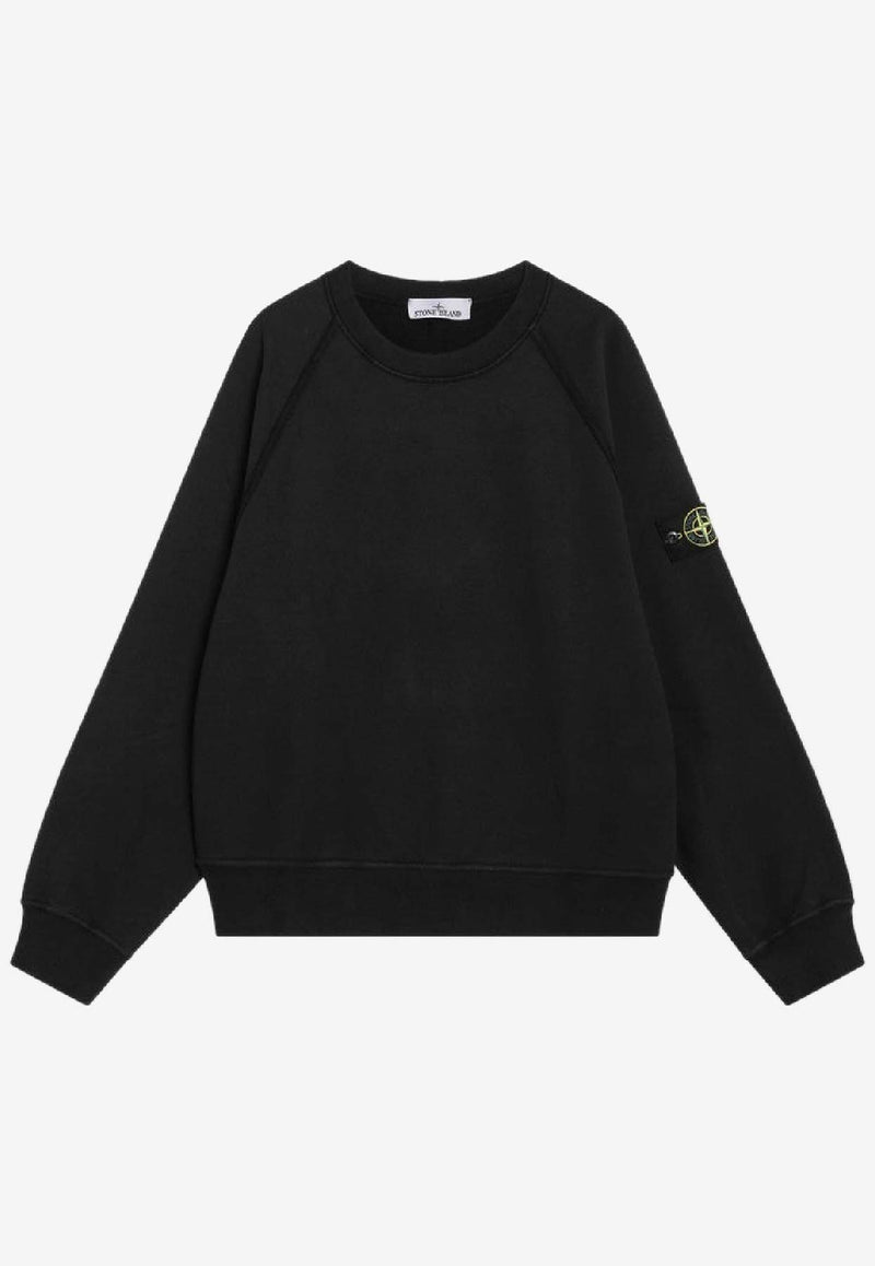 Stone Island Oversized Crewneck Sweatshirt  Black S156100022S0A20/R_STONE-V0029