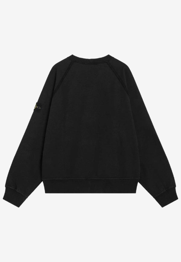 Stone Island Oversized Crewneck Sweatshirt  Black S156100022S0A20/R_STONE-V0029
